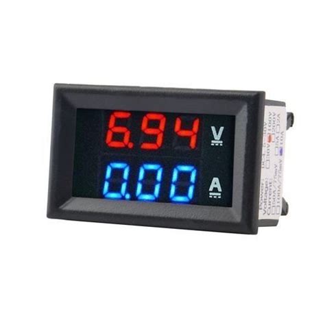 Digital Voltmeter V And Ammeter A Dual Led Voltage Current