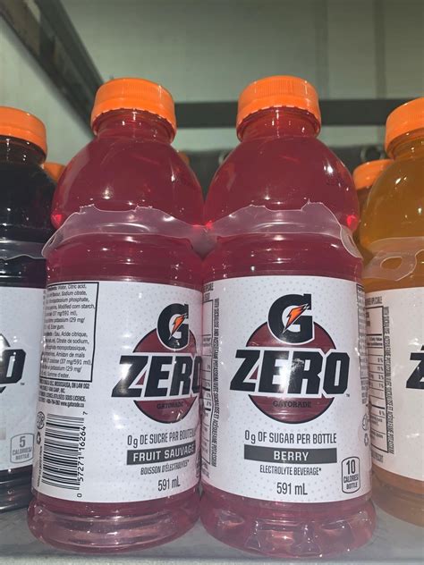 Gatorade G ZERO Berry Flavor Case Lot 24 x 591ml