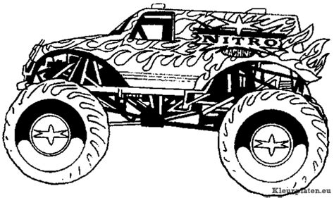 Monster Trucks Kleurplaten Kleurplateneu