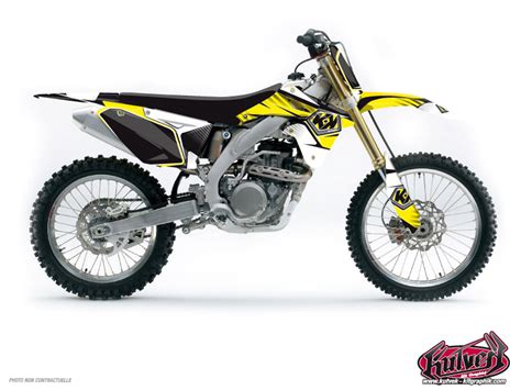 Suzuki 250 RMZ Dirt Bike Factory Graphic Kit - Kutvek Kit Graphik