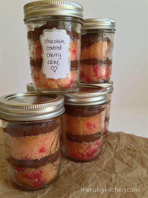 Chocolate Covered Cherry Mason Jar Cakes And A Road Trip The Ruby Kitchen