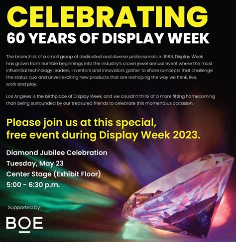 Display Week > 2023 > Attendee > Diamond Jubilee