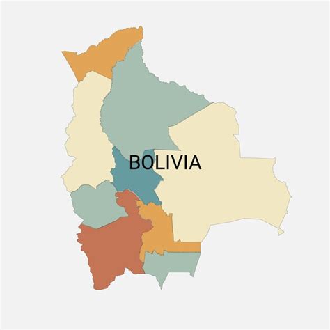 Carte Vectorielle De Bolivie Avec Divisions Administratives Vecteur