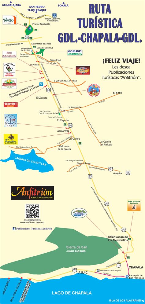 Mapa Anfitrión Ribera De Chapala Guía Turística Anfitrión México