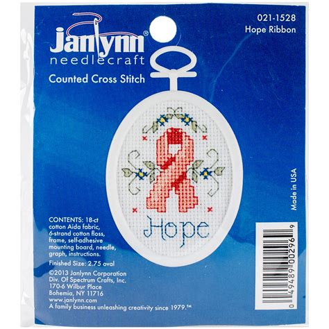 Janlynn Mini Counted Cross Stitch Kit 275 Oval Hope 18 Count Michaels