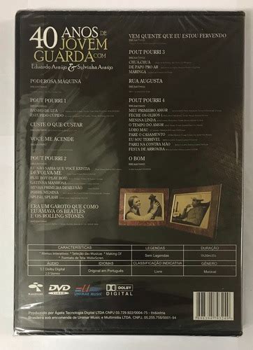 Dvd Eduardo Ara Jo Sylvinha Ara Jo Anos Jovem Guarda Lacr Frete Gr Tis