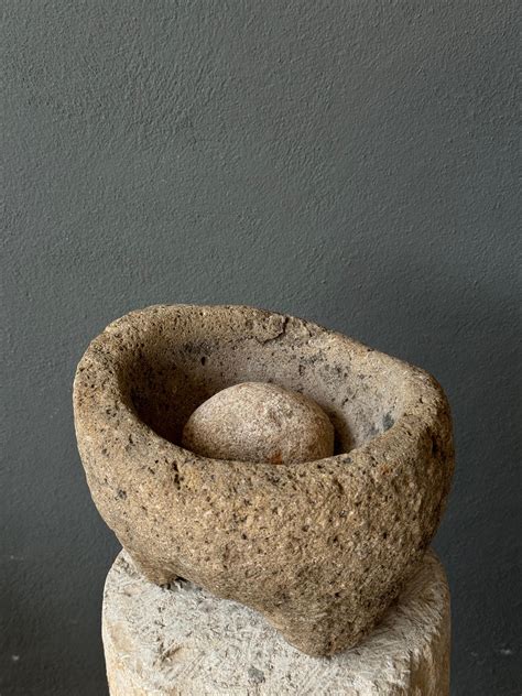 River Stone Mortar From San Luis Potosí Mexico Circa Mid 19th Century