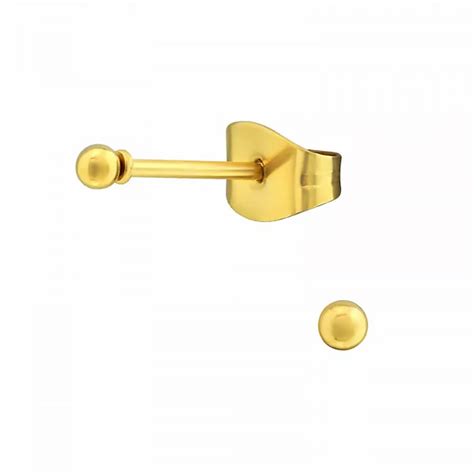 Clous D Oreille Plaqu Or Jaune K Boule Mm Zoqm