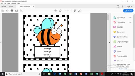 Bee themed colours • Teacha!