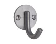 Heritage Brass Hat Coat Hook Mm Height Satin Chrome V Sc