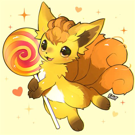 Shiny Vulpix by foxlett on DeviantArt