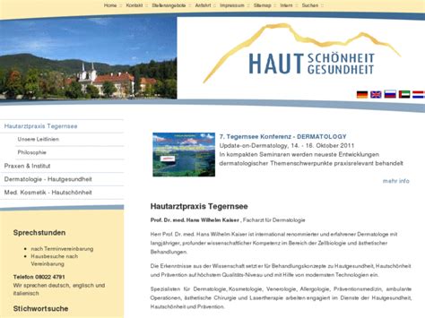 Hautarzt Tegernsee De Prof Dr Med Hans Wilhelm Kaiser Hautarzt