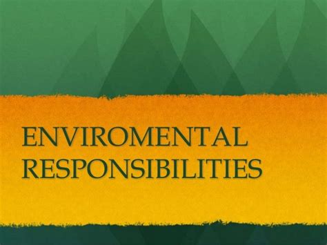 Environmental responsibility 2