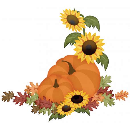 Sunflowers And Pumpkins Graphic By Elizabeth Minkus Digitalscrapbook