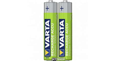 Varta 1x2 Professional NiMH 1000 MAh AAA Rechargeable Battery Nickel