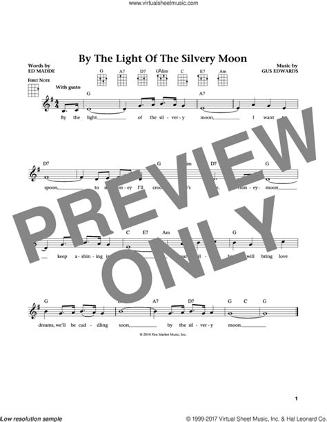 By The Light Of The Silvery Moon From The Daily Ukulele Arr Liz And