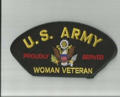 US ARMY WOMAN VETERAN Proudly Served Patch 2 3 4 X 5 1 4 7383 EBay