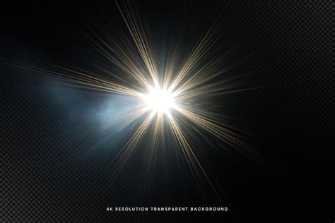 Блики линз на прозрачном фоне | Премиум PSD Файл