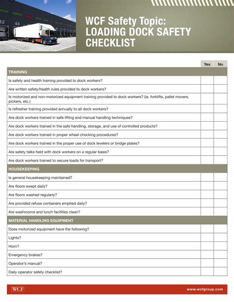 PDF WCF Safety Topic LOADING DOCK SAFETY CHECKLIST DOKUMEN TIPS