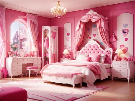 Premium Photo | Barbie pink bedroom