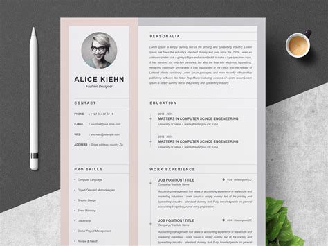 Dribbble 01 Clean Professional Creative And Modern Resume Cv