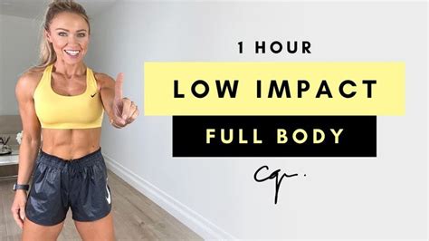 Hour Low Impact Full Body Workout At Home Bodyweight Only Youtube