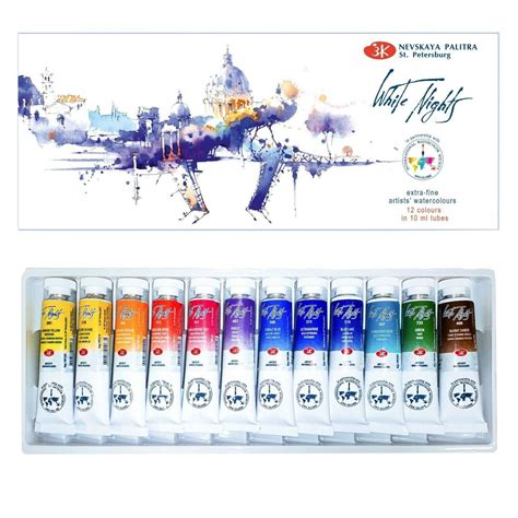 WHITE NIGHTS ACUARELA SET DE 12 TUBOS DE 10ml