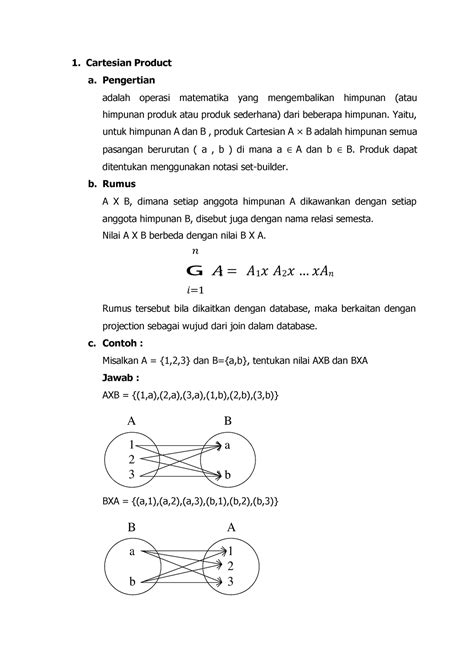 Pertemuan 13 Materi Logika Matematika Cartesian Product A