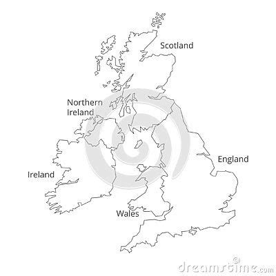 Outline Map Of Uk And Ireland Ashlan Ninnetta