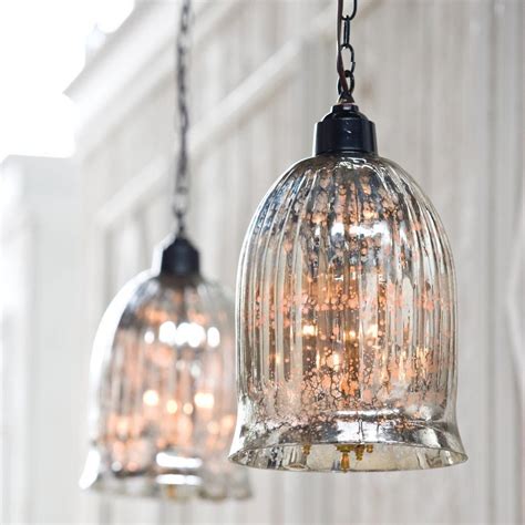 Mercury Glass Pendant Lights Large Shelly Lighting