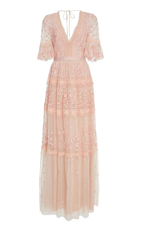 Needle Thread Midsummer Lace Gown In Pink Lyst