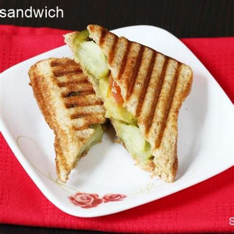 Veg grilled sandwich recipe - Swasthi's Recipes