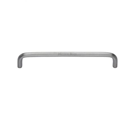 Heritage Brass C2155 D Shaped Cabinet Pull Handle 160mm Satin Chrome