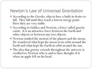 PPT - Newton s Law of Universal Gravitation PowerPoint Presentation ...