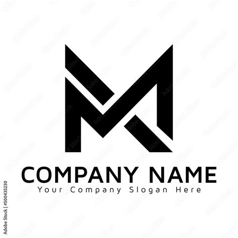 Mm Alphabet Monogram Vector Letter Logo Design Template Creative Modern