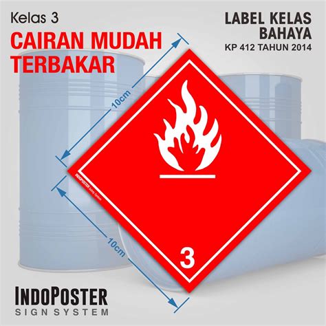 Jual Stiker Label Simbol B3 Iata Transportasi Kelas Material Bahaya