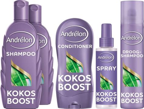 Andrélon Kokos Boost Pakket Shampoo Conditioner Haarspray en