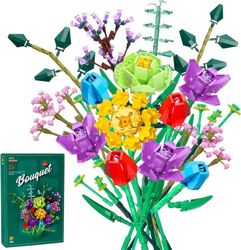 Flower Bouquet Building Kit Pcs Diy Bouquet Home Decor Building