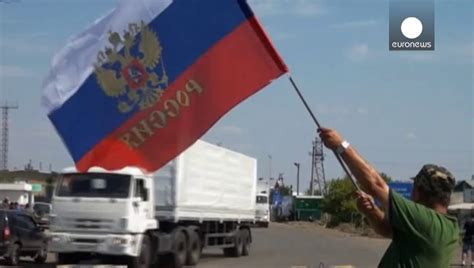 Russian Aid Convoy Arrives In Luhansk In Eastern Ukraine Video