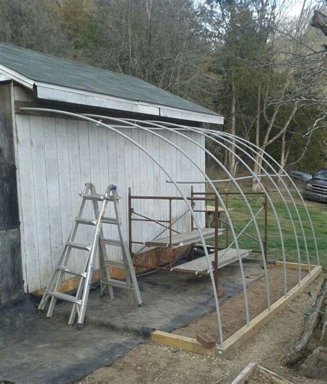 Pvc Lean To Greenhouse Build Part 3 Purlins And Door Frame Artofit