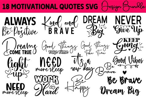 Motivational Quotes Svg Bundle Graphic By Nandini Studio · Creative Fabrica