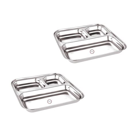 Buy Opullo Mothers Choice Stainless Steel Pav Bhaji Plates Stainless