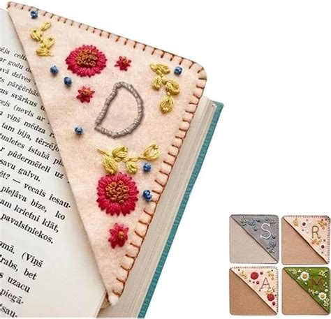 Amazon Personalized Hand Embroidered Corner Bookmark Letters