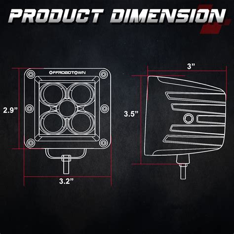Led Cubes Offroadtown Pcs Inch W Led Pods Driving Lights Spot