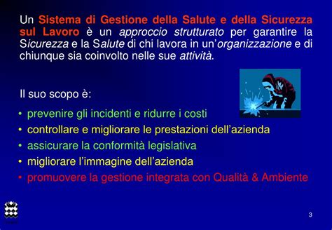 PPT I SISTEMI DI GESTIONE DELLA SALUTE E SICUREZZA SUL LAVORO LA