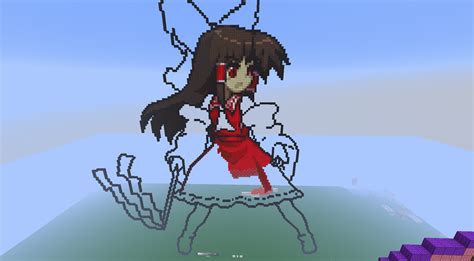 Minecraft Pixel Art - HM Reimu Sprite [WiP] by Enigmaticmuffin on DeviantArt