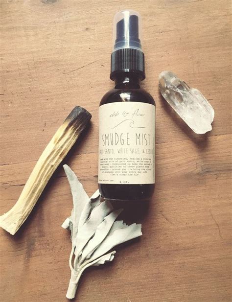 Sacred Smudge Mist Palo Santo White Sage Cedar Wood Essential Oil