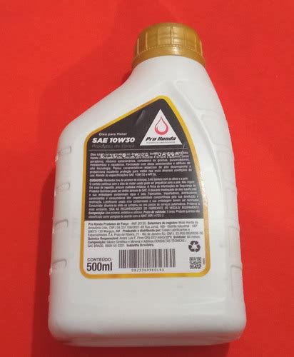 Oleo Honda 10w30 Semissintetico 500ml Original MercadoLivre