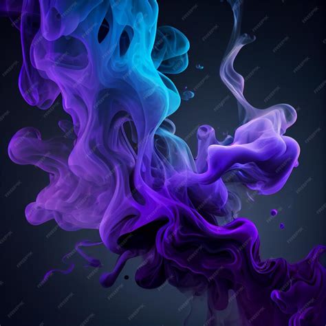 Premium Photo Blue And Purple Liquid Smoke Abstract