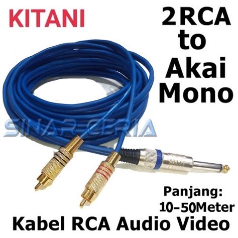 Jual Kabel Jack Akai Mono Mm To Rca Cable Audio To Rca Gold